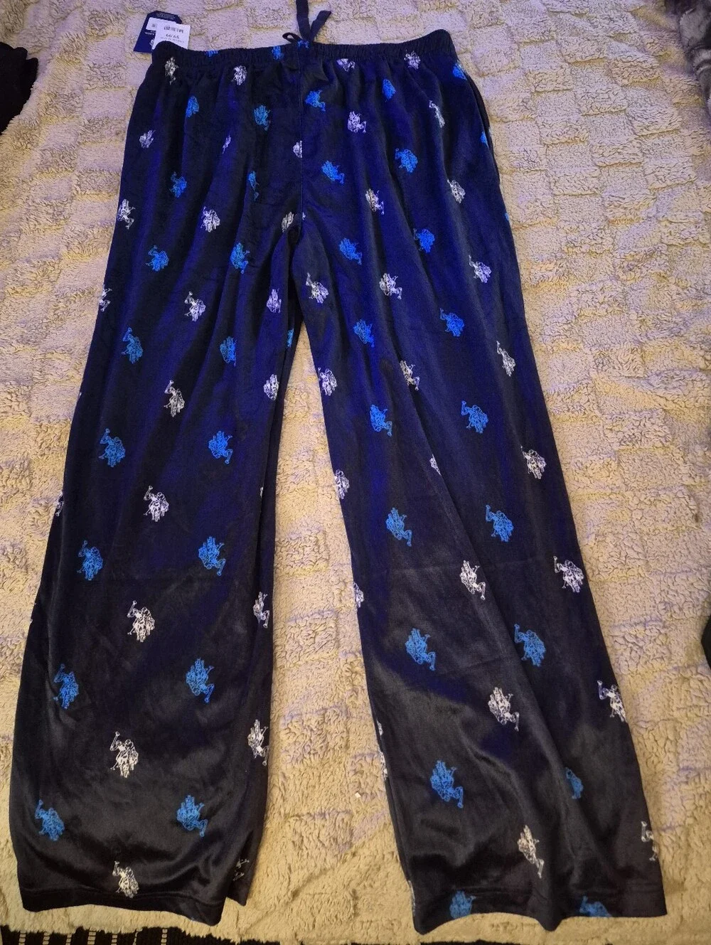 U. S. Polo Assn. Navy Lounge Pants with Blue & White Accents